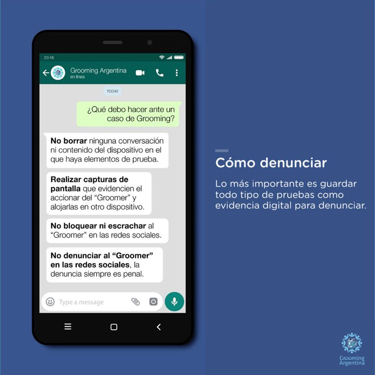 ¿Que hacer en caso de Grooming?